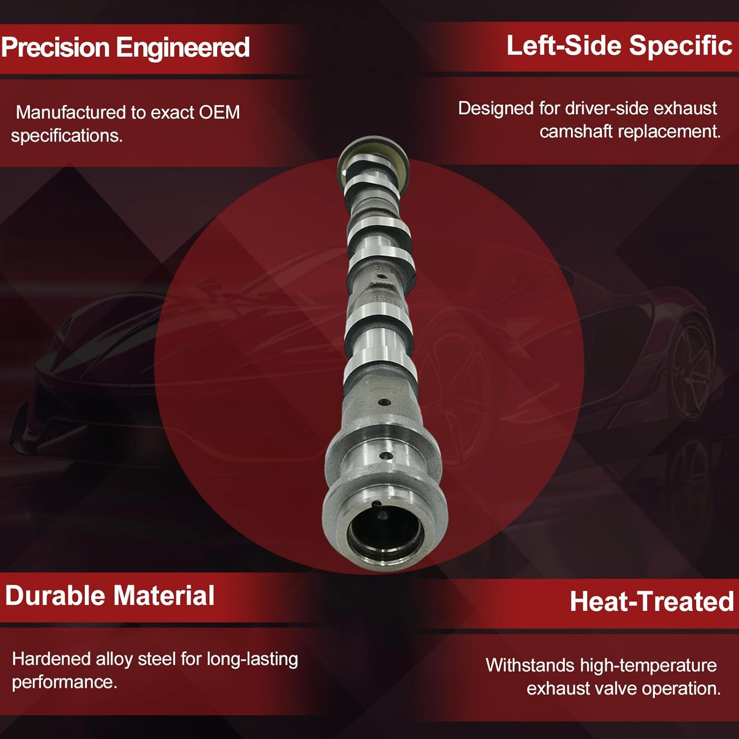 Exhaust Camshaft 5184377AG Left Side compatible with Jeep/Dodge/Chrysler/Ram 3.6L Pentastar V6 Models Replaces 05184377AH 5184377AE 5184377AF 5184377AD