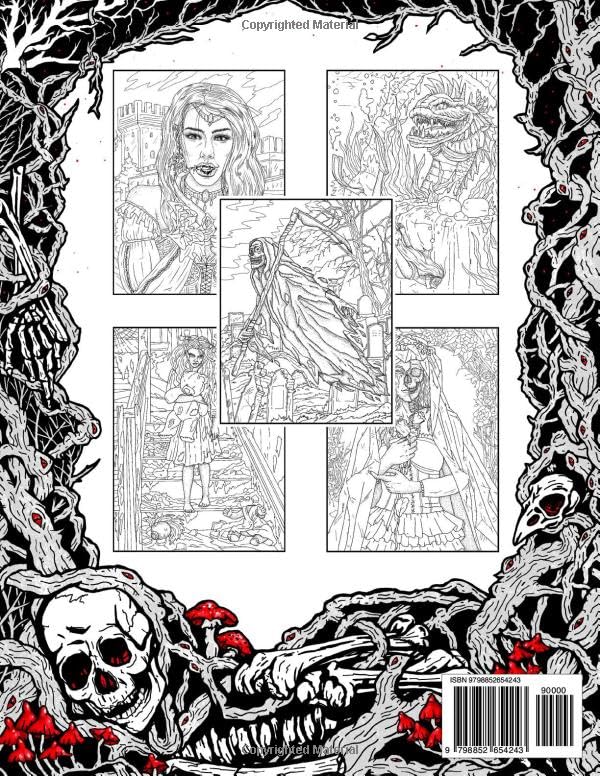 Horror Coloring Book for Adults: Creepy Creatures, Monsters, Ghosts, and More - Image 2