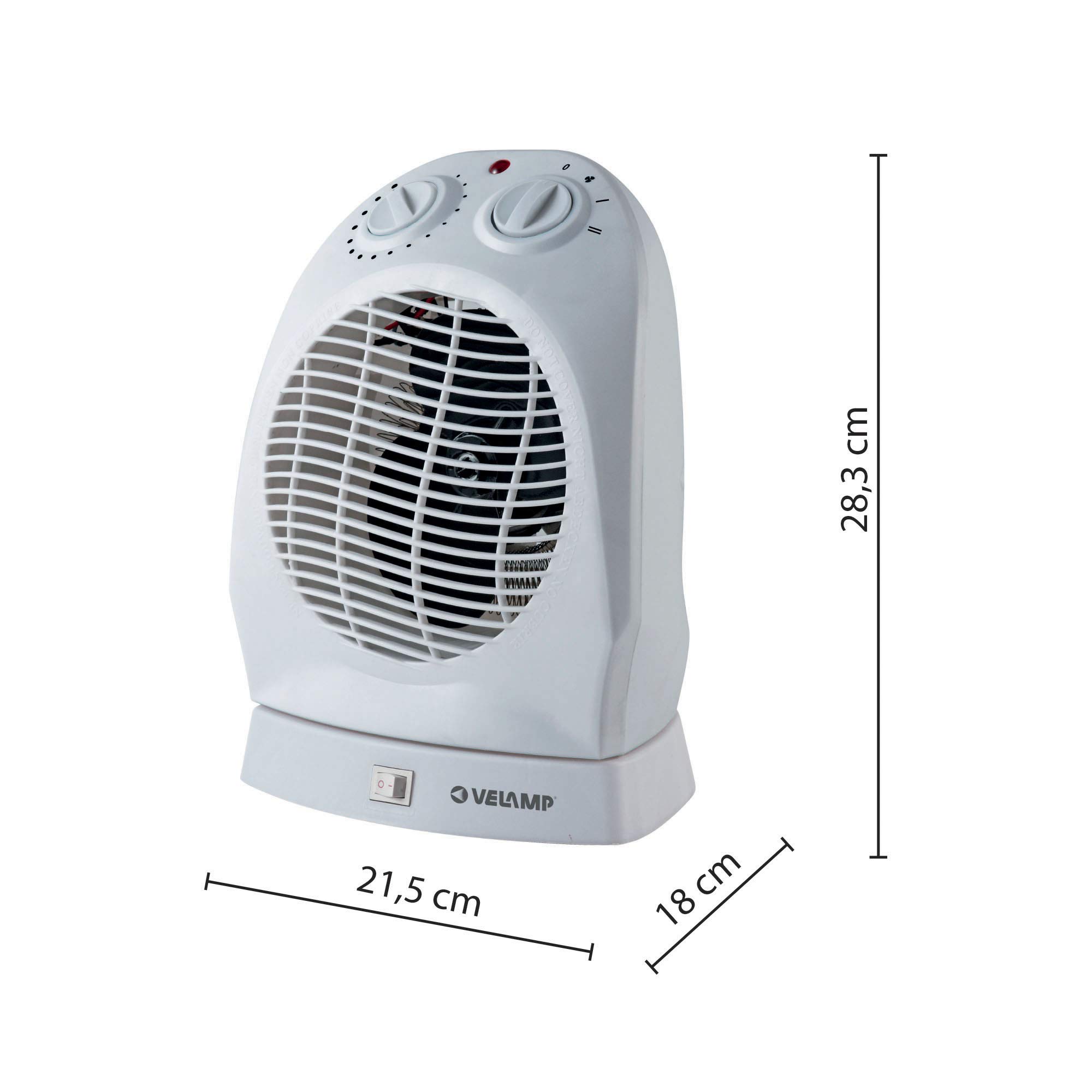 Termoventilatore 2000W bianco, base oscillante
