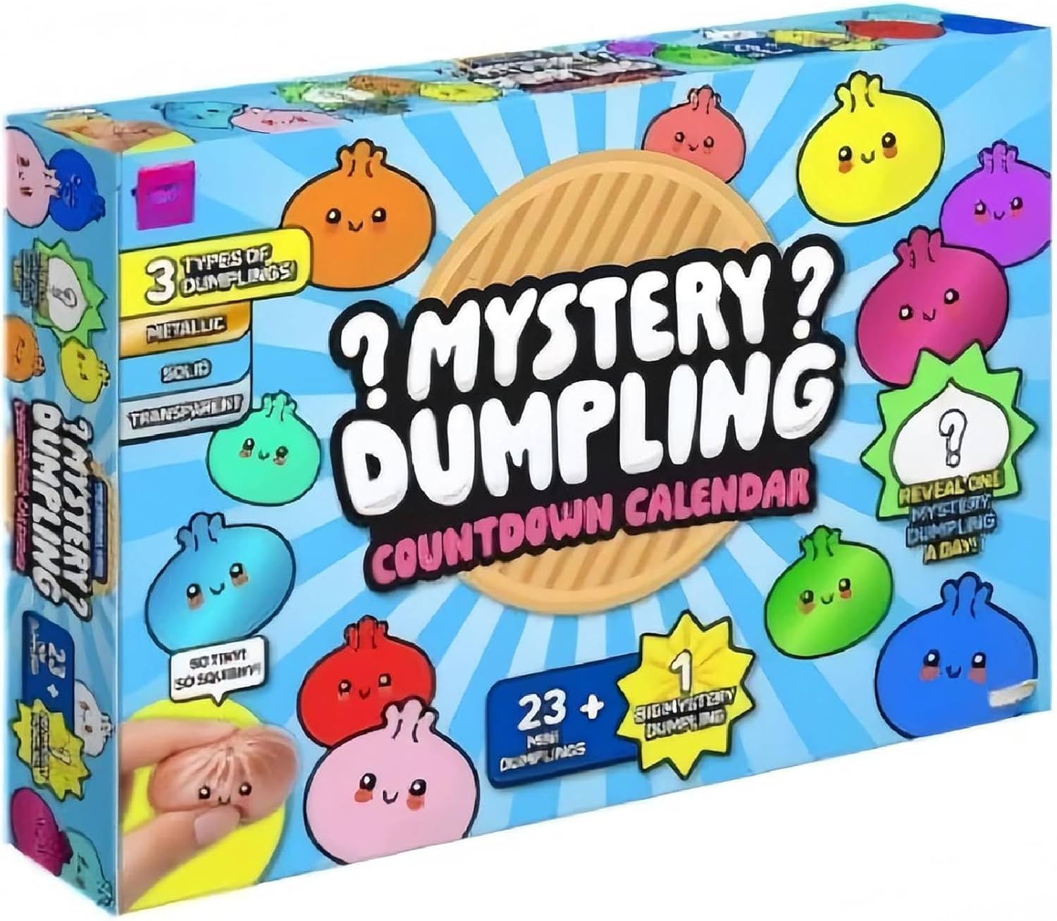 Dumpling Squishy, 2026 Squishy Dumpling Mystery Advent Countdown Calendar, 24 PCS Random Surprise Squishies Toys, Stress Relief Sensory Fidget Toy for Anxiety Relief Hand Relax, Birthday Gifts (1Pcs)