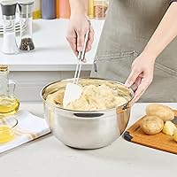 Vista 5 de Restaurantware Met Lux - Cuencos de metal de 6 cuartos de galón, 1 cuenco de harina alemán profunda, resistente a la corrosión, apto