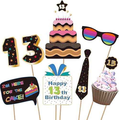 Miniatura 3 de BRT Bearingshui Accesorios para cabina de fotos 13 accesorios para fiestas de cumpleaños, letreros y decoraciones