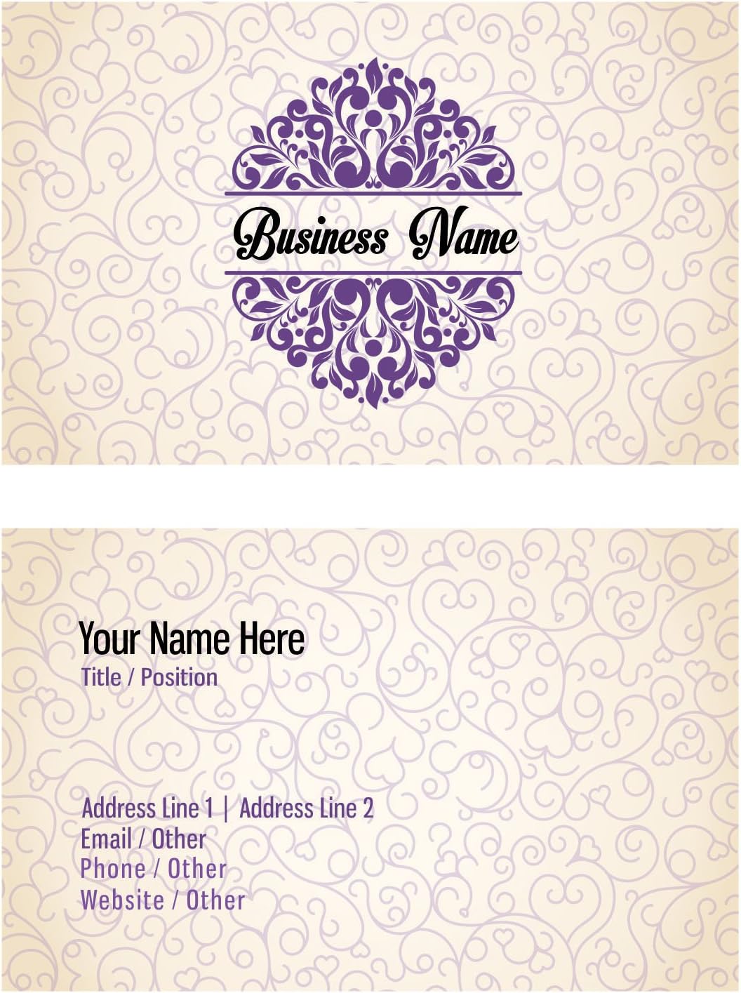 Custom Visiting Cards Design Your Own Personalized Business Card Front and Back-110 LBS -Thick paper