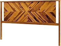 Vista 17 de Bme Nipe Cabecero King SOLAMENTE Natural (Nuevo) Estilo Boho Bohemiano Costero con Madera Maciza y Tela Hecha a Mano, Fácil Montaje, Montaje