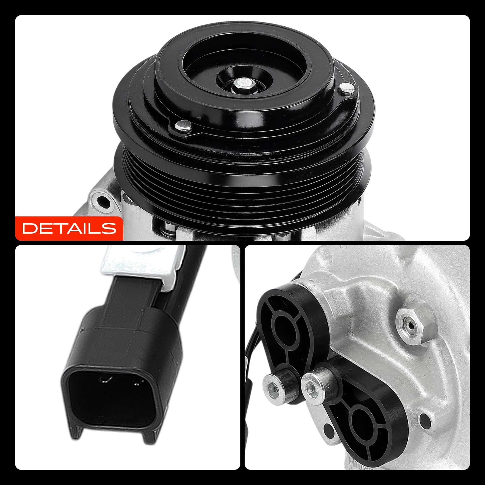 Frankberg Compresor de aire acondicionado con embrague Diesel Compatible con Focus（Sedán/Turnier) II 1.8 TDCi C-Max/Focus C-Max DM2 1.8 TDCi Replace# 1405865, aceite premezclado