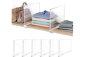 Fixwal Acrylic Shelf Dividers: Closet & Shelf Organizer for Seamless Organization