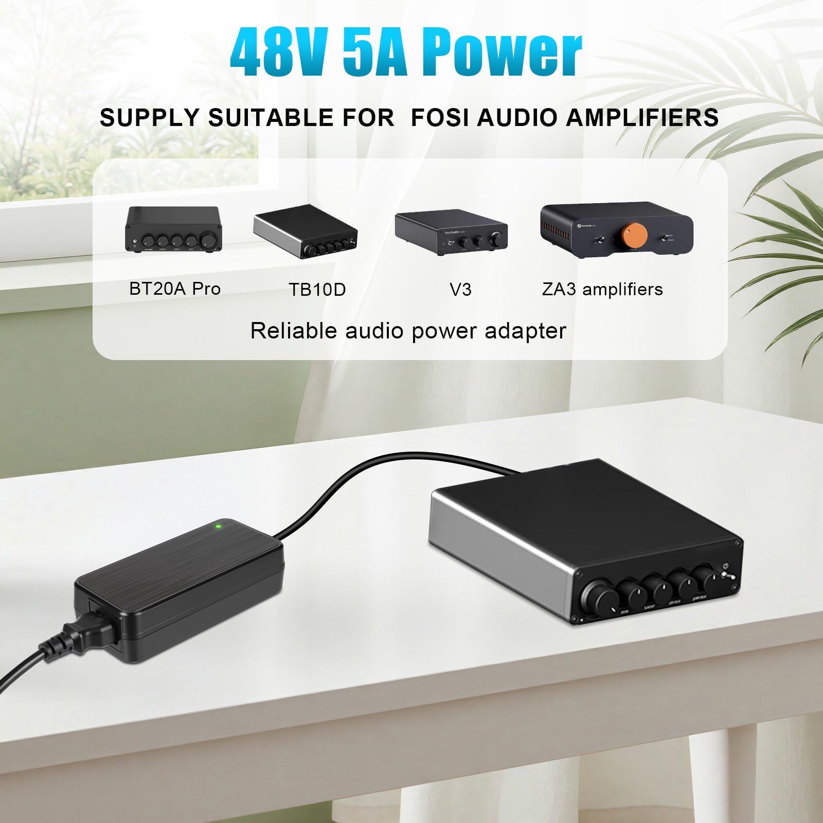 Amazon.com: for Fosi Audio Power Supply Adapter, 48V 5A