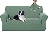 Vista 122 de U-NICE HOME Funda para sofá biplaza elástica, cubierta para sofá, funda para sillón, protector de muebles para sofá con 2 cojines, funda para sofá