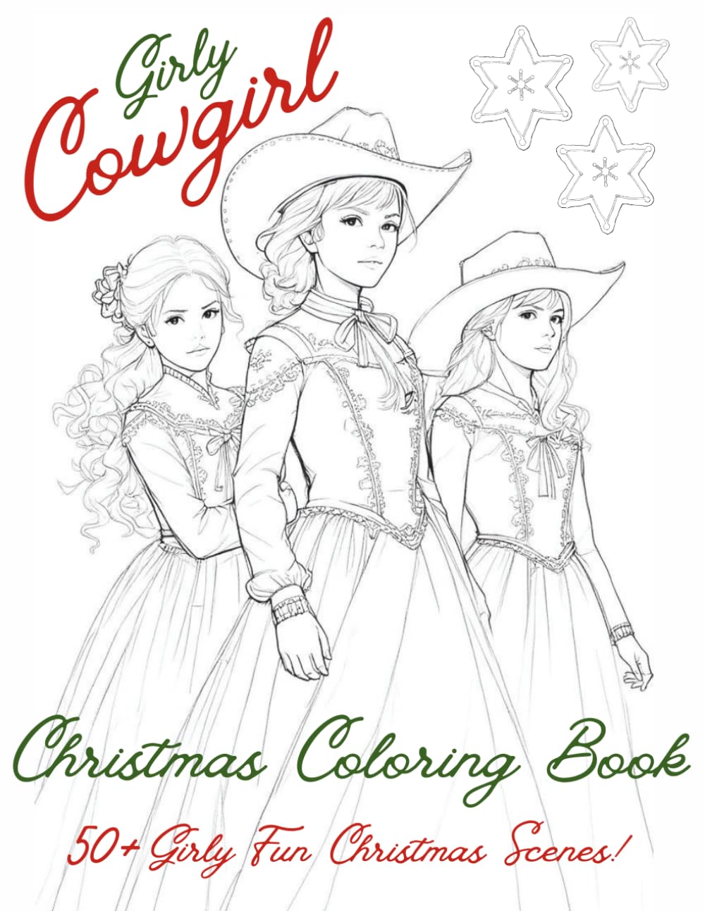 Girly Cowgirl Christmas Coloring Book