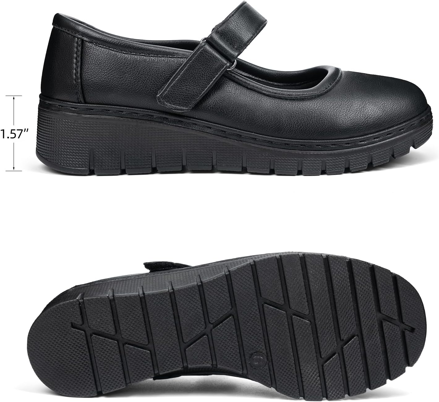 Women’s Mary Jane Shoes for Bunions Comfortable Orthotic Dress Shoes Non-Slip Orthopedic Work Shoes - Image 2