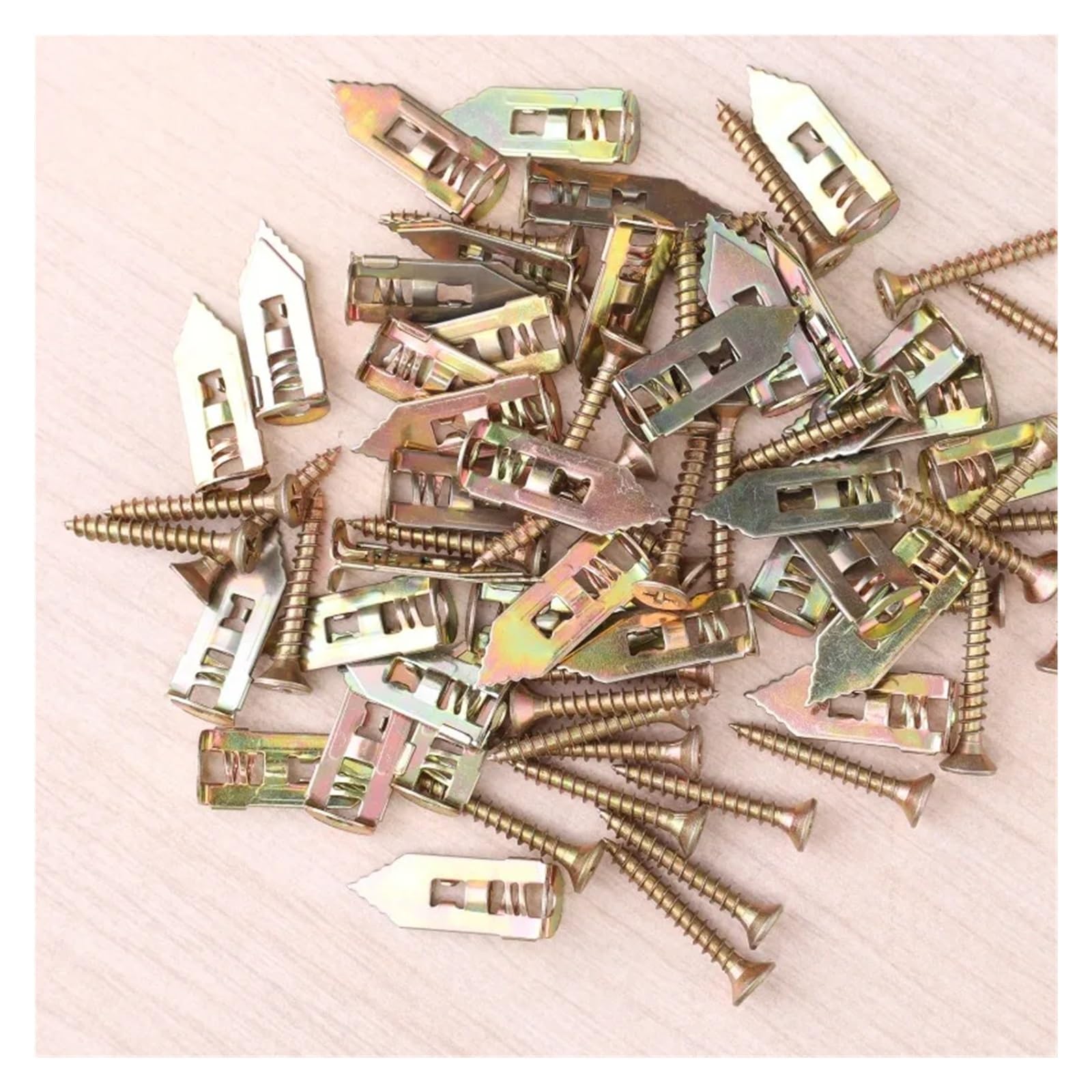 Expansionsbolzen aus Edelstahl, Selbstschneidende Bohranker, Metallbolzen, Trockenbauanker, einfache Anwendung for Gipskartondübel(20 Sets)