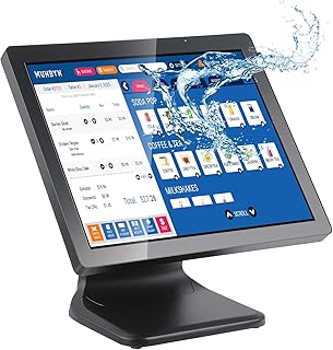 MUNBYN 17-inch POS-Touch-Screen-Monitor, POS-System-for-Small-Business, Multi-Touch Monitor, 400 nits True Flat Seamless C...
