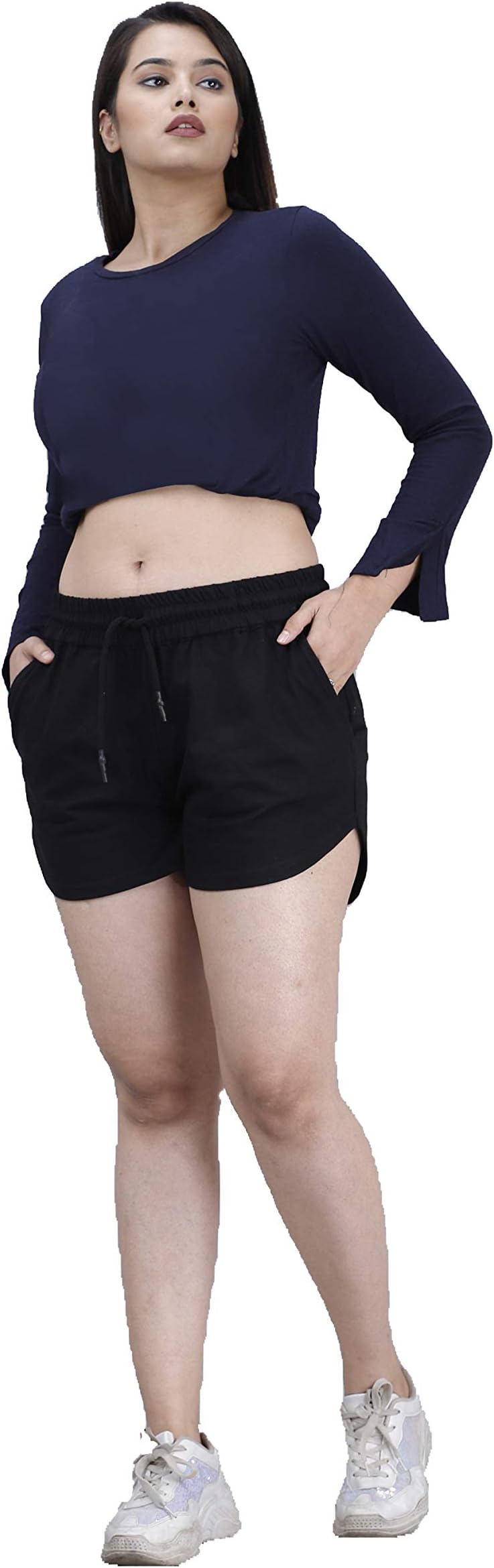SCROTT FITNESSWOMEN'S PREMIUM SOLID SHORTS (BLACK)