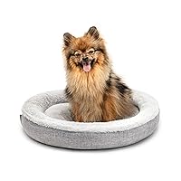 Lionto Lettino Rotondo per Cani e Gatti, Cuscino Divano Donut