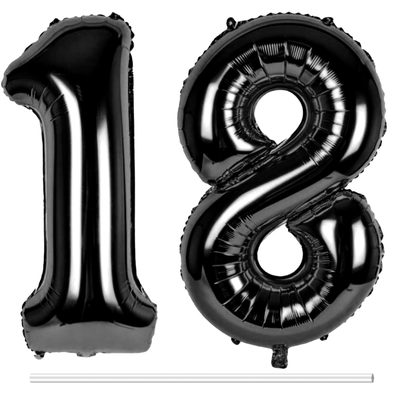 Zahlen Luftballons Geburtstag 18 Schwarz, Folienballon Riesen 83cm Helium Ballons Zahl Luftballon Zahlenluftballons Geburtstagsdeko Für Mädchen Junge Kindergeburtstag Babyparty Jubiläum Party Deko
