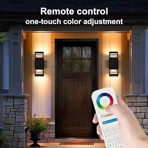 Miniatura 4 de wowlite Aplique de pared para exteriores con luces de arriba y abajo, 1200 lúmenes, luces LED para exteriores, montaje en pared, luces exteriores