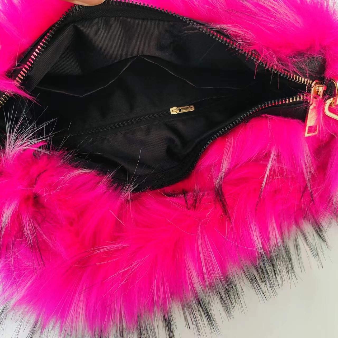 Women's Shoulder Handbags Faux Fur Tote Bag Fluffy Satchel Handbags for Women, Mom, Friend, Bridesmaids