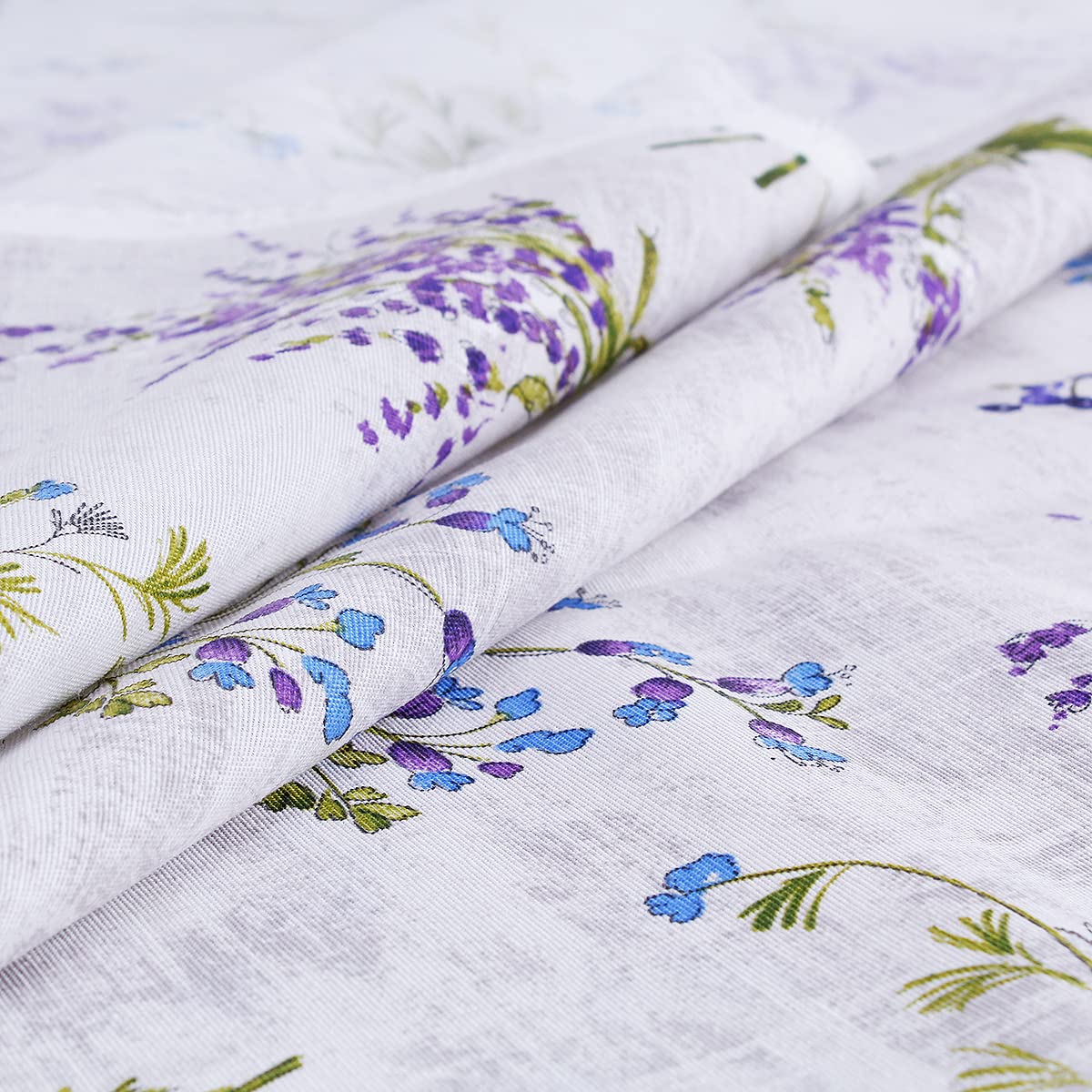 SaRani Copridivano Fiocco 1 2 3 4 Posti Cotone Ottoman Tinta Unita Salva Divano Colori (Fiori lilla, 2 posti)