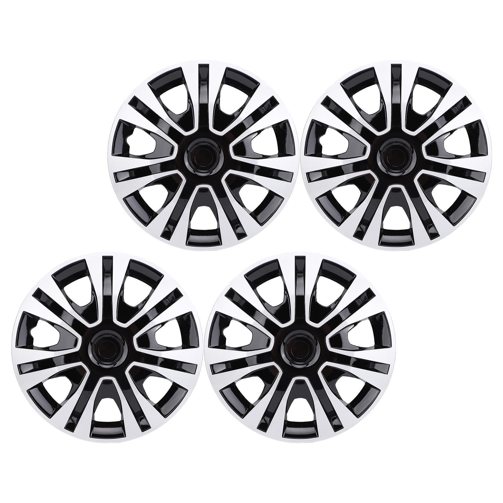 Copricerchi 16 Pollici, Facile Installazione Copricerchi ABS Set 4 Pezzi in Plastica Resistente for Auto Familiari SUV e Veicoli Quotidiani