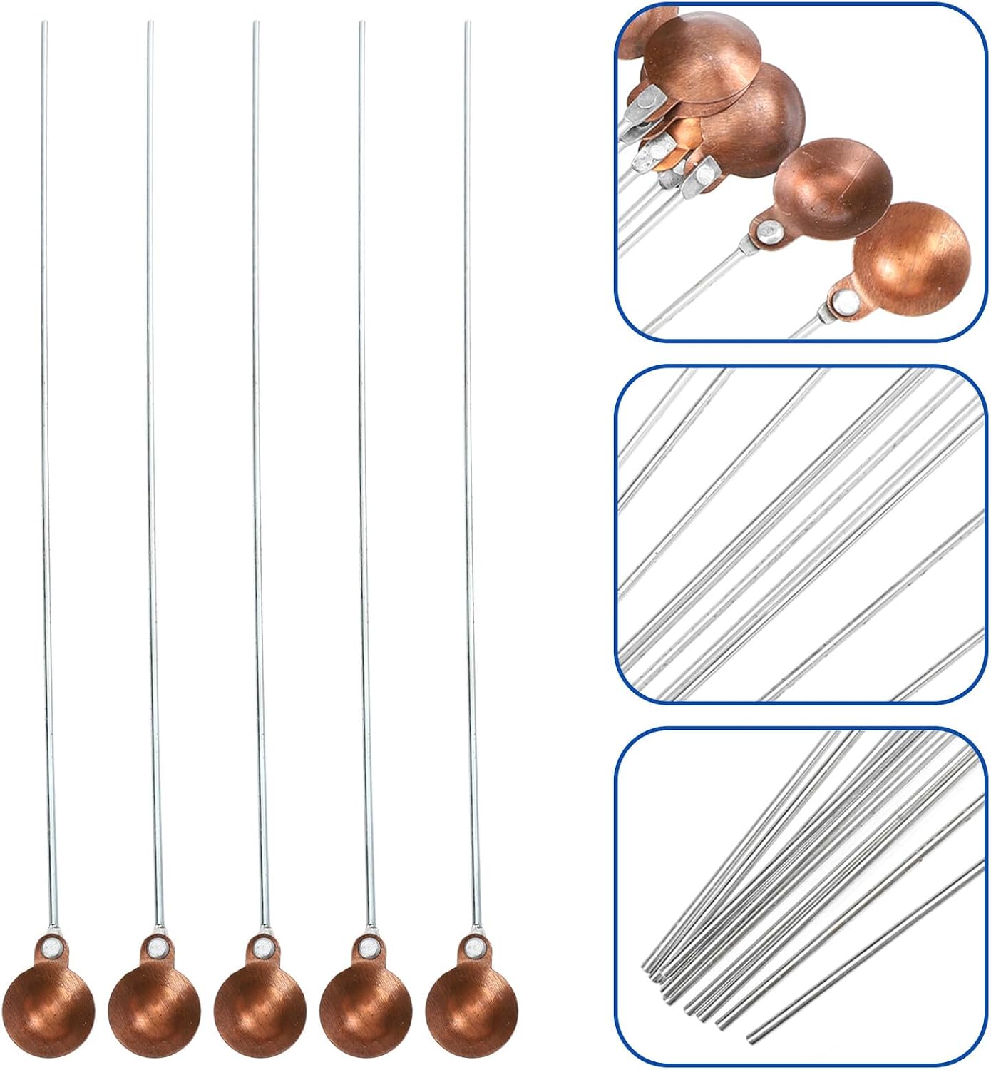 10pcs Copper-head Laboratory Burning Spoons Iron Combustion Tools for Chemical Reactions Safe Experimental Use Suitable for Medicine Bottles
