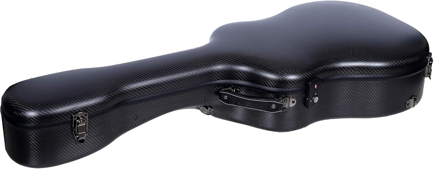 Crossrock Air Series Dreadnought, Carbon Fiber Guitar Flight Case, Black (CRF6000DBK)