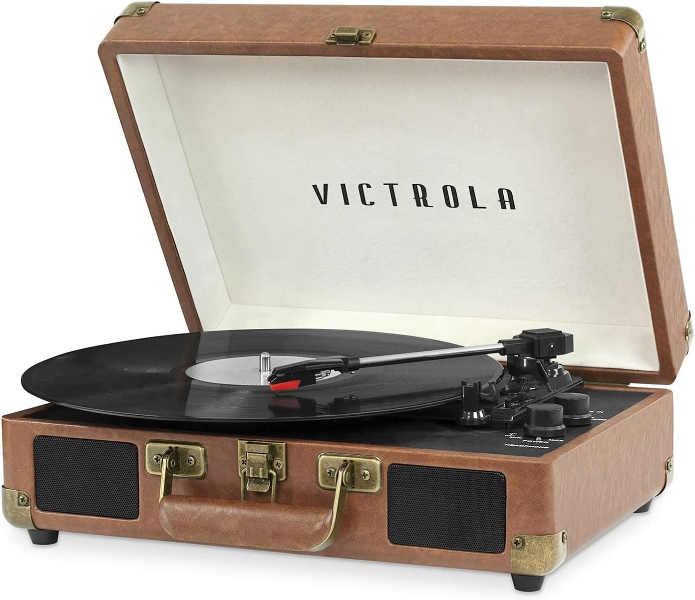 Victrola Journey Bluetooth Portable Suitcase Record Player – with Built-in Speakers