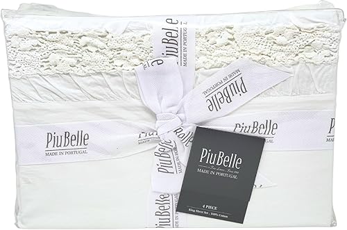 Home Goods Piu Belle Piubelle Portugal - Juego de sábanas transpirables de 4 piezas, 100% algodón, lujosas, extra suaves, refrescantes, tamaño King disponible en Yaxa Peru