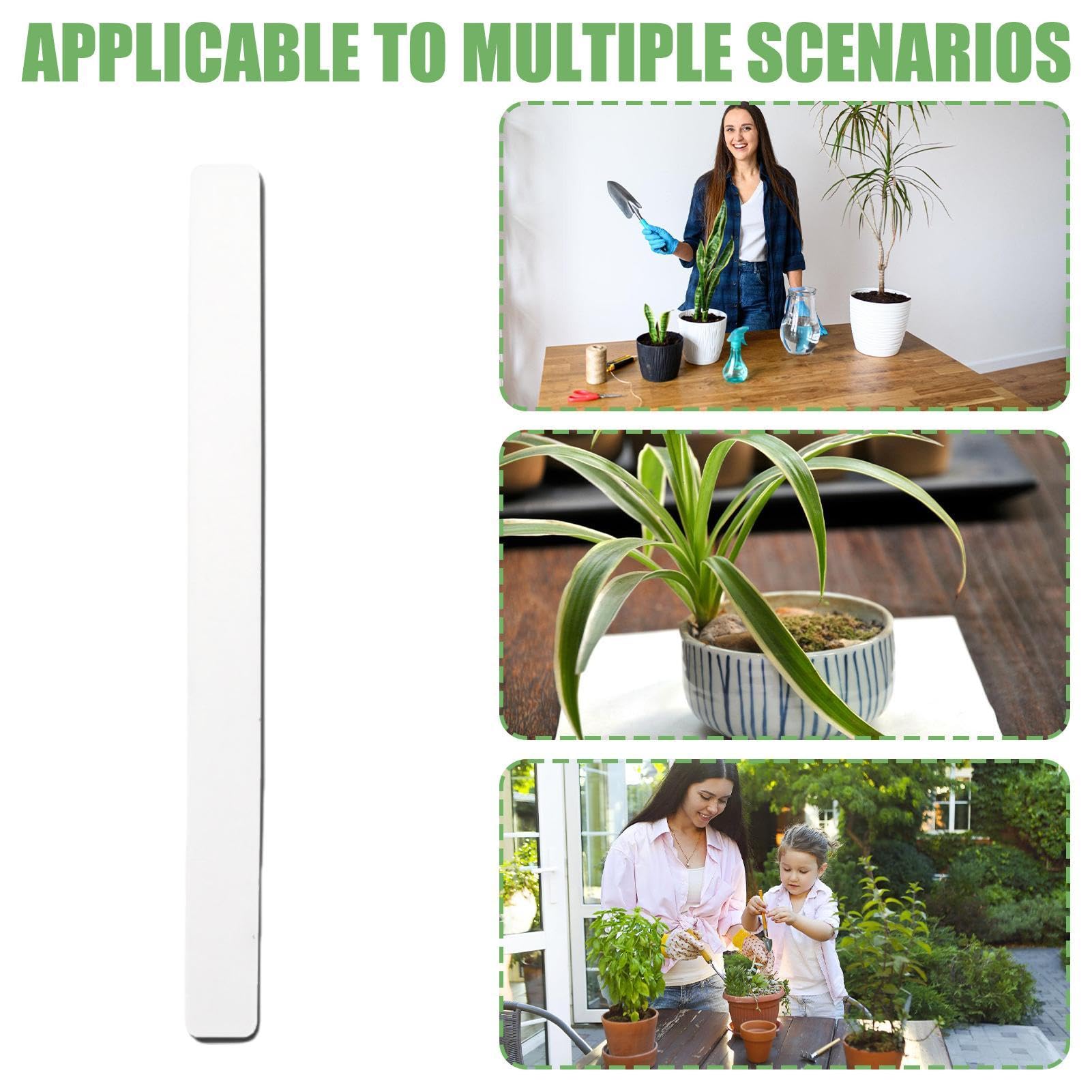 100 STKS Plastic Waterdichte Tuin Label Tags, Herbruikbare PVC Plant Bloempot Tags Markers Kwekerij Zaad Teken Labels Voor Tuinieren Groen Huis Boomgaard(Wit Geel