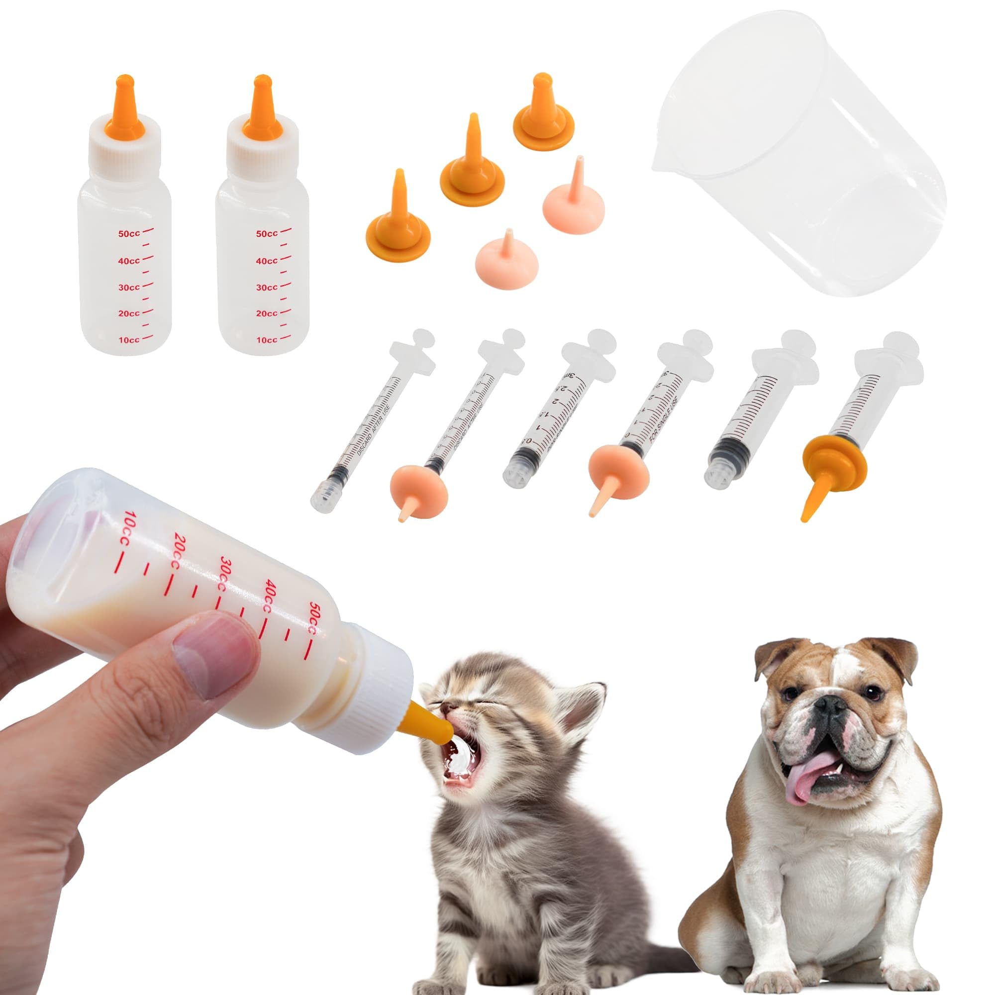 YeulYuuri Pet Feeding Bottle and Syringe Set