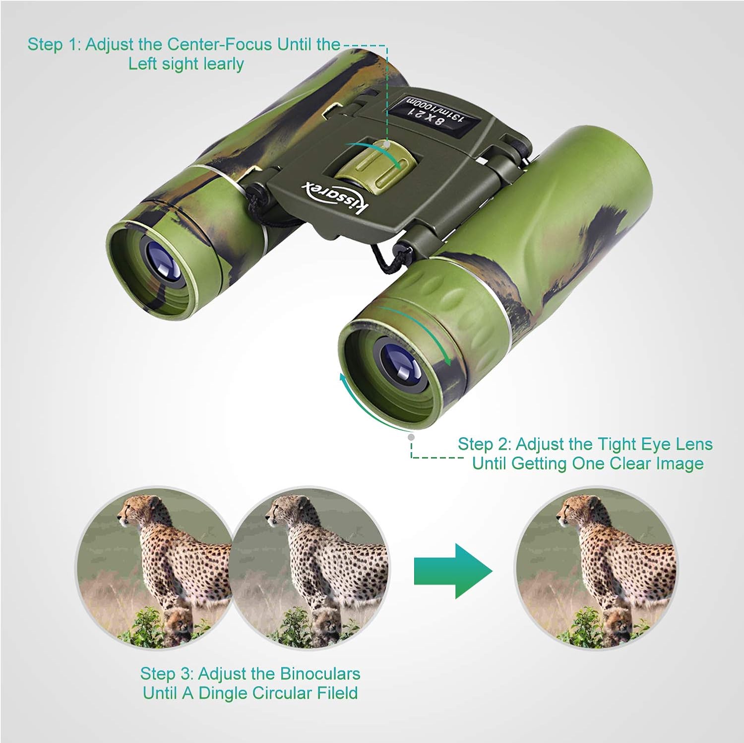 Kissarex Adults Compact Travel Binoculars: 8x21 Mini Small Size Lightweight Best Outdoor Theatre Tactical Hiking Kids Concert Sports Camping Low-Light Night Vision Waterproof : Electronics