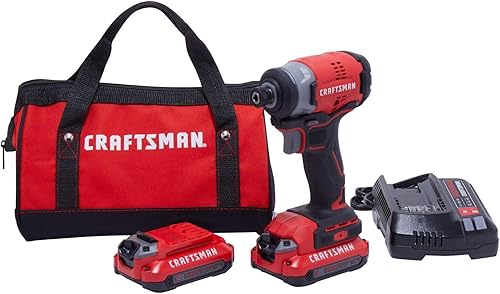 CRAFTSMAN V20 Max Impact Driver, inalámbrico, disparador de velocidad variable 2,800-3,500 RPM (CMCF810C2)