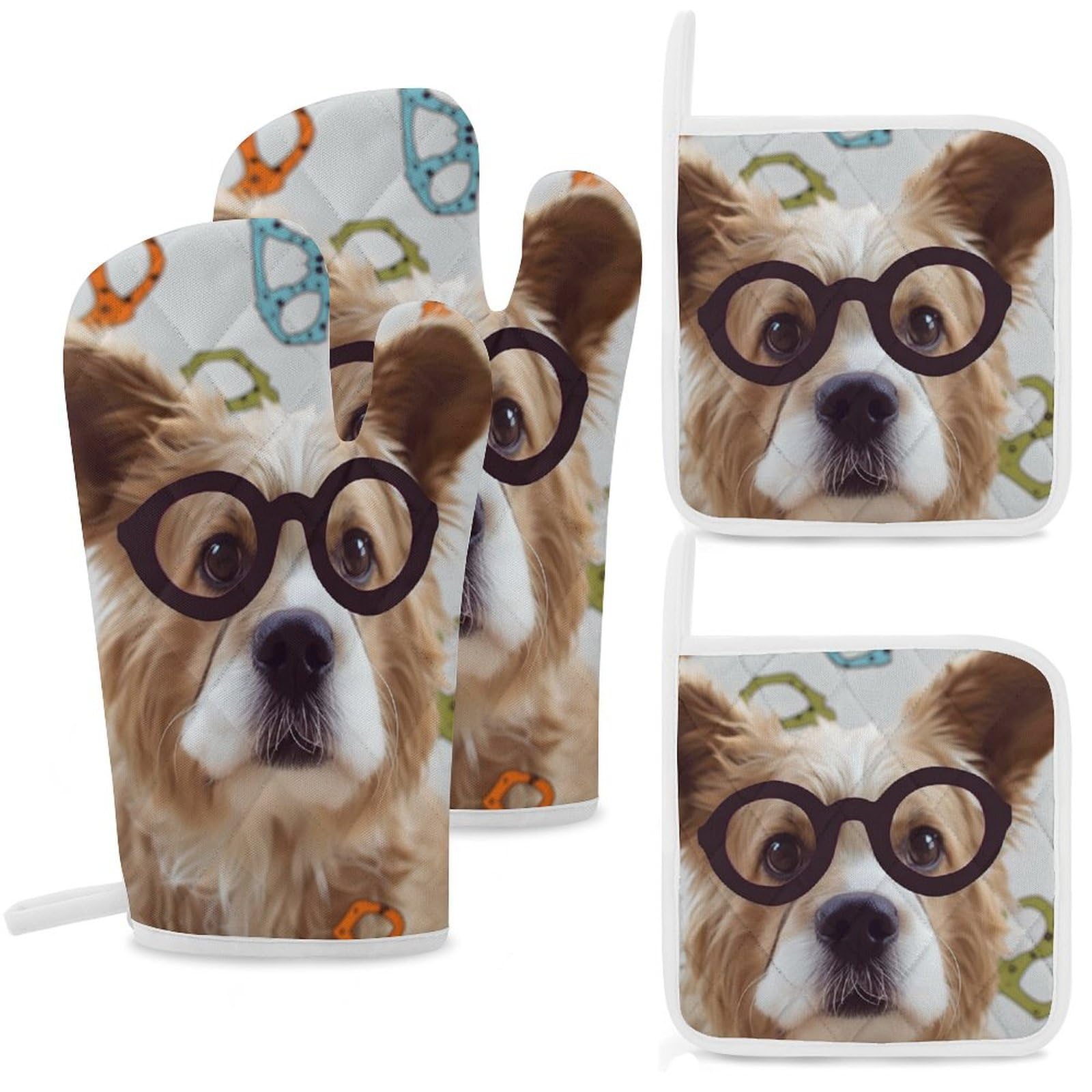 Maniques de cuisine motif chien pour manipuler vos plats chauds