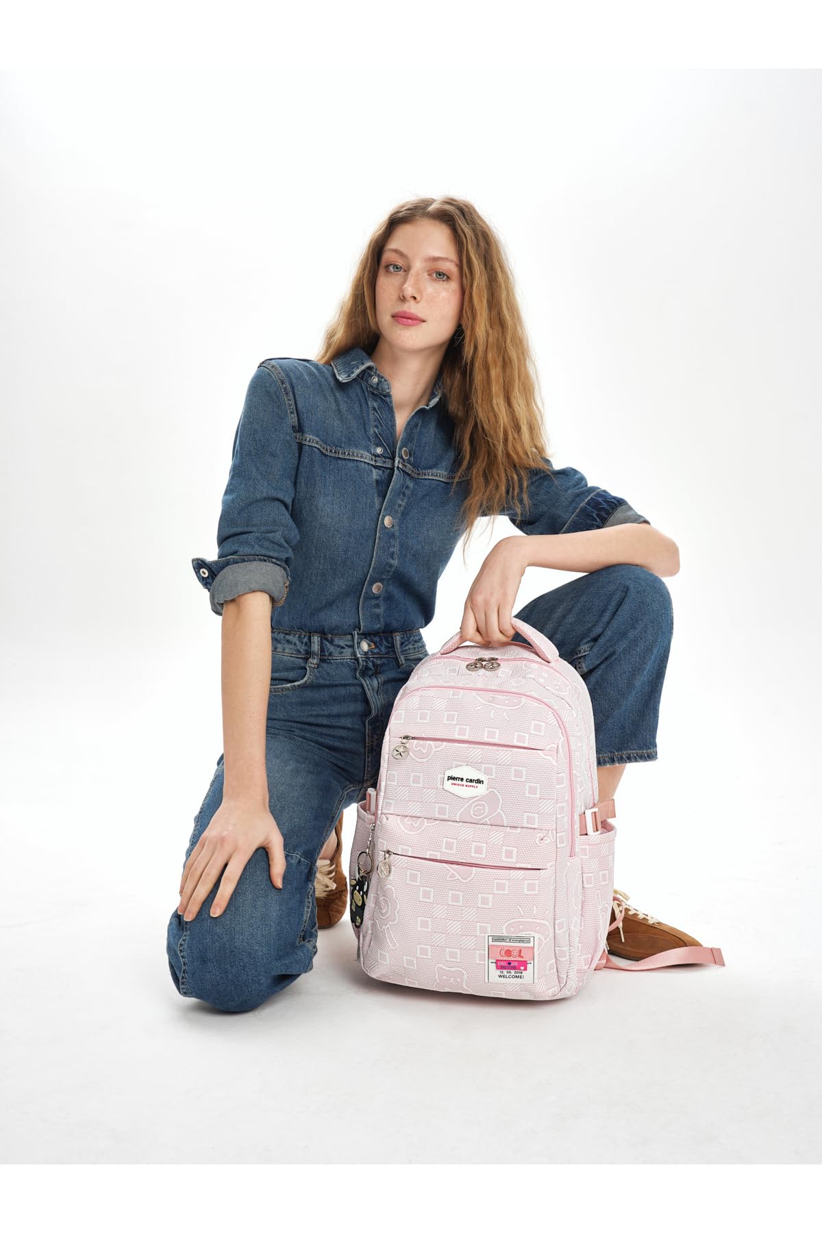 Pierre Cardin Unisex Sırt Çanta 07Pc17736,Pembe Tek Ebat