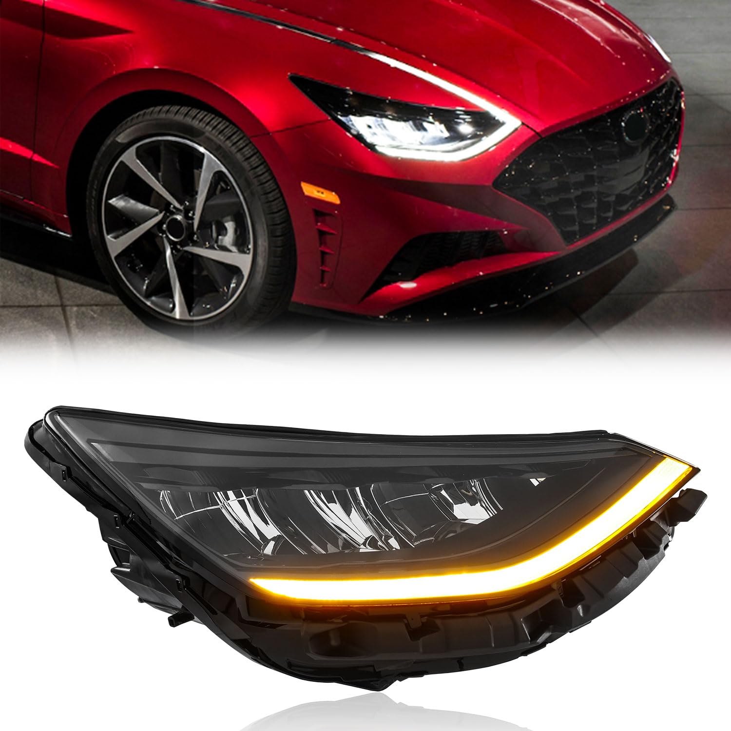 TODO Full LED Headlight Assembly for 2020 2021 2022 HYUNDAI SONATA