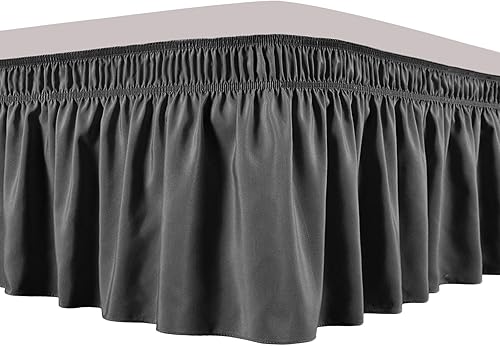 Wrap Around Bed Skirts, 18 Inches Drop, Easy to Put On, Cotton Bedskirt Elastic Dust Ruffle Silky Soft & Wrinkle Free Classic Stylish Look in Your disponible en Yaxa Venezuela