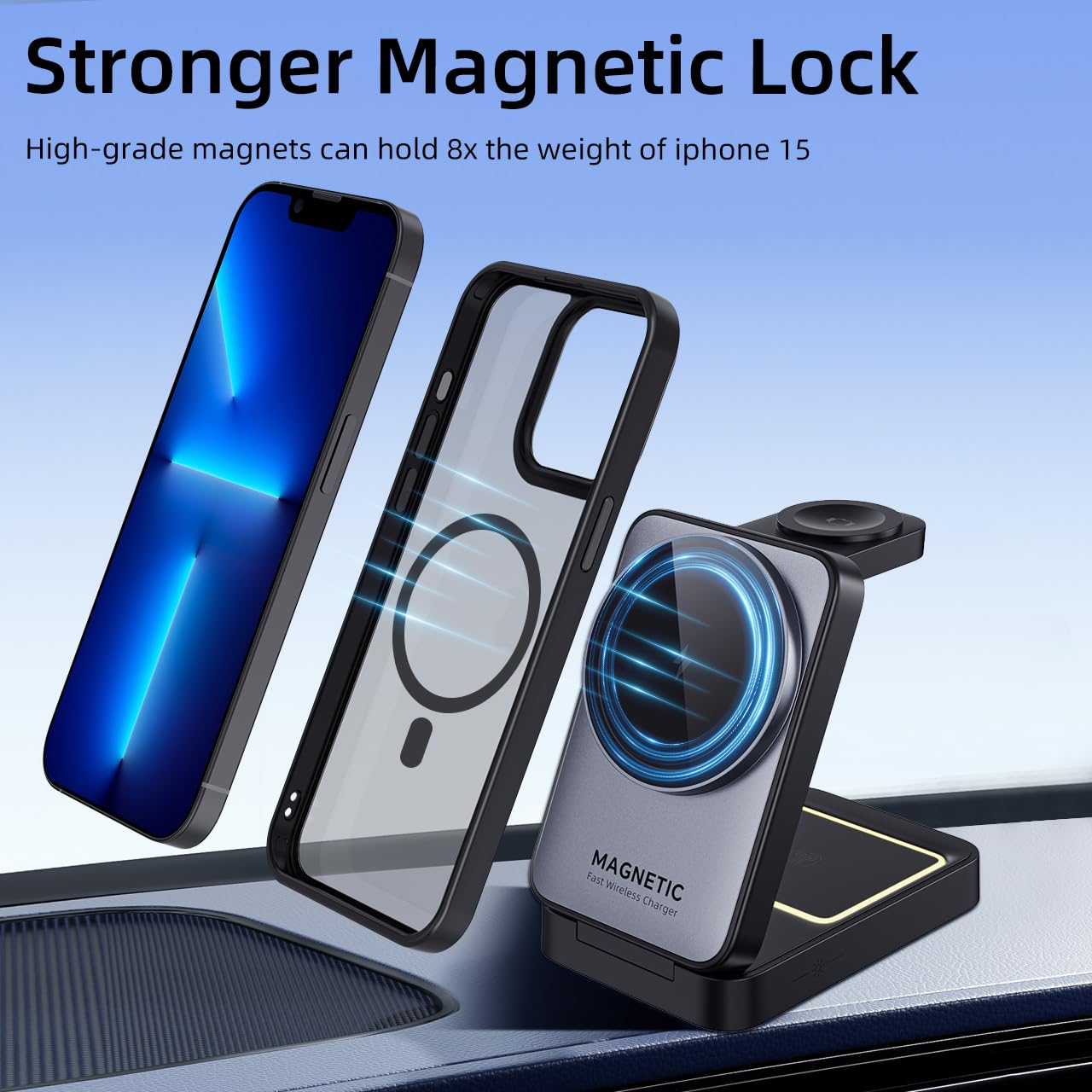 tigratigro Cover Magnetica per iPhone 13 Pro, Compatibile con MagSafe, Custodia Traslucida Opaca Posteriore Sottile Antiurto Protettiva Case, Protezione Antiurto di Grado Militare, Argento