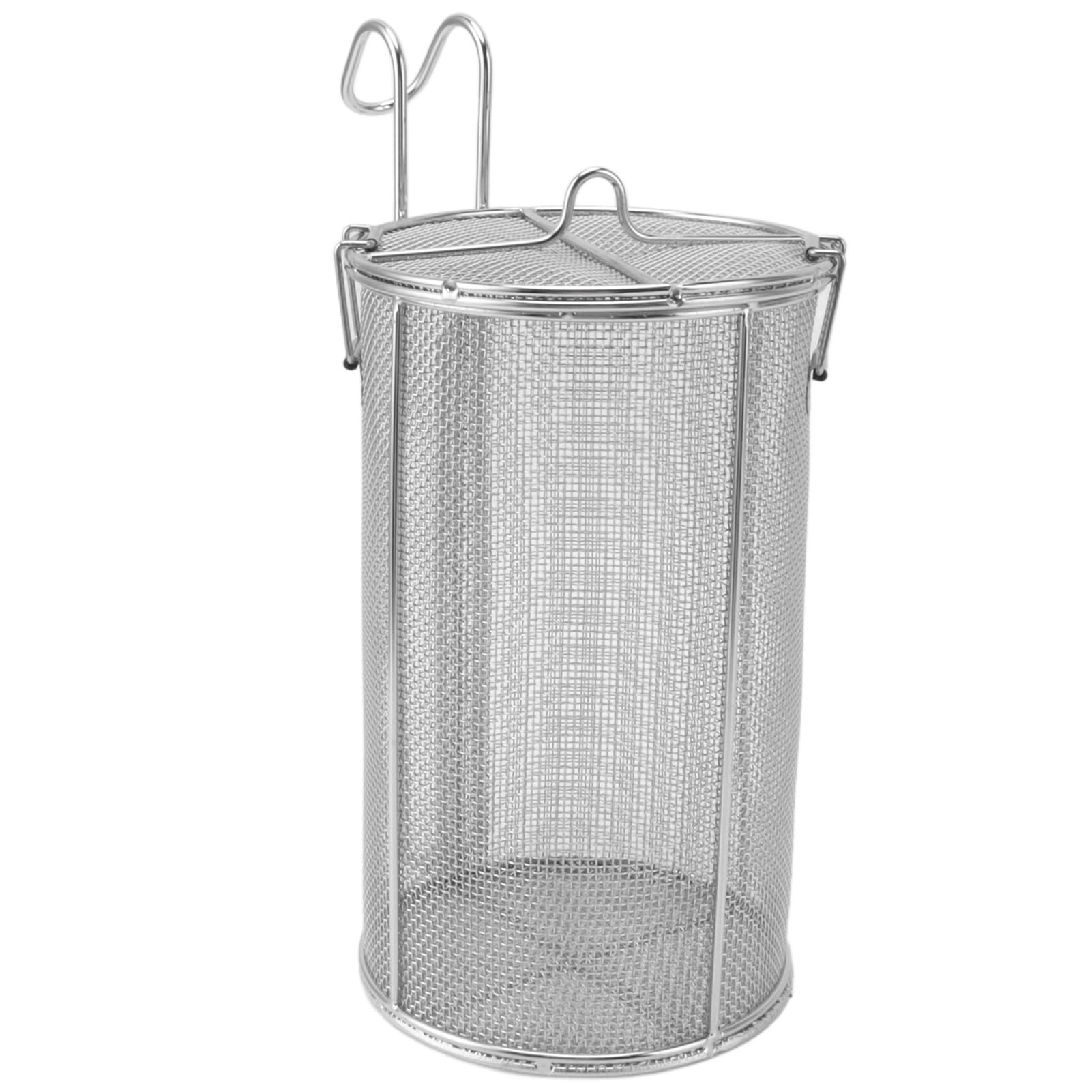 HAOHIZE Stainless Steel Seasoning Strainer, Soup Seasonings Seperation Basket Collapsible Telescopic Handle Soup Seasonings Seperation Basket for Cooking