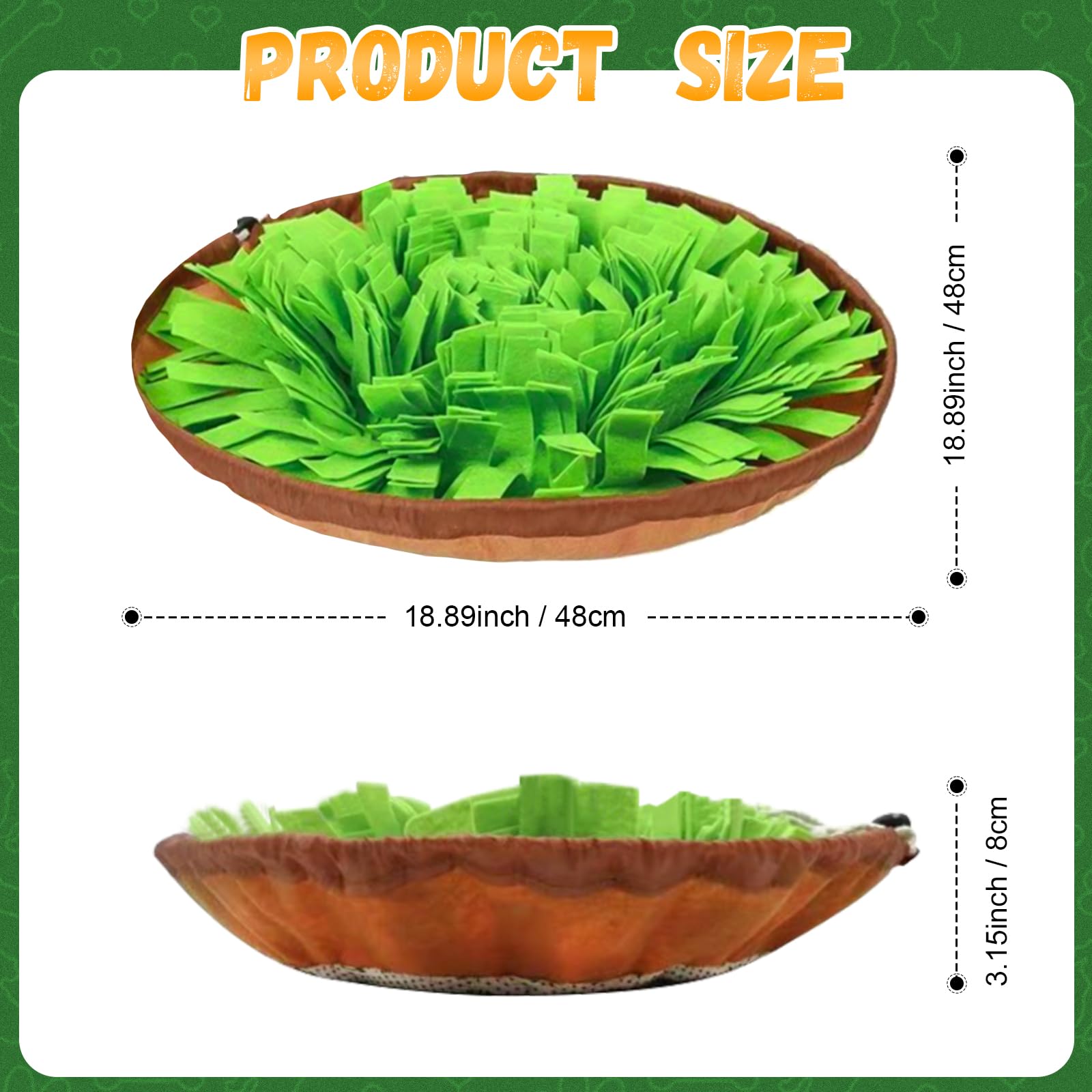 XIGOUPT Snuffle Mat for Dogs & Cats, Interactive Pet Sniff Mat for Slow Eating Adjustable Dog Feeding Mat for Floors Anti-Slip Enrichment Toys to Slow Eating