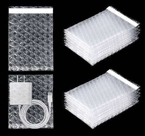 Miniatura 8 de 200 bolsas de plástico con cierre automático de burbujas, de plástico, a prueba de golpes, para envíos de pequeñas empresas, almacenamiento de