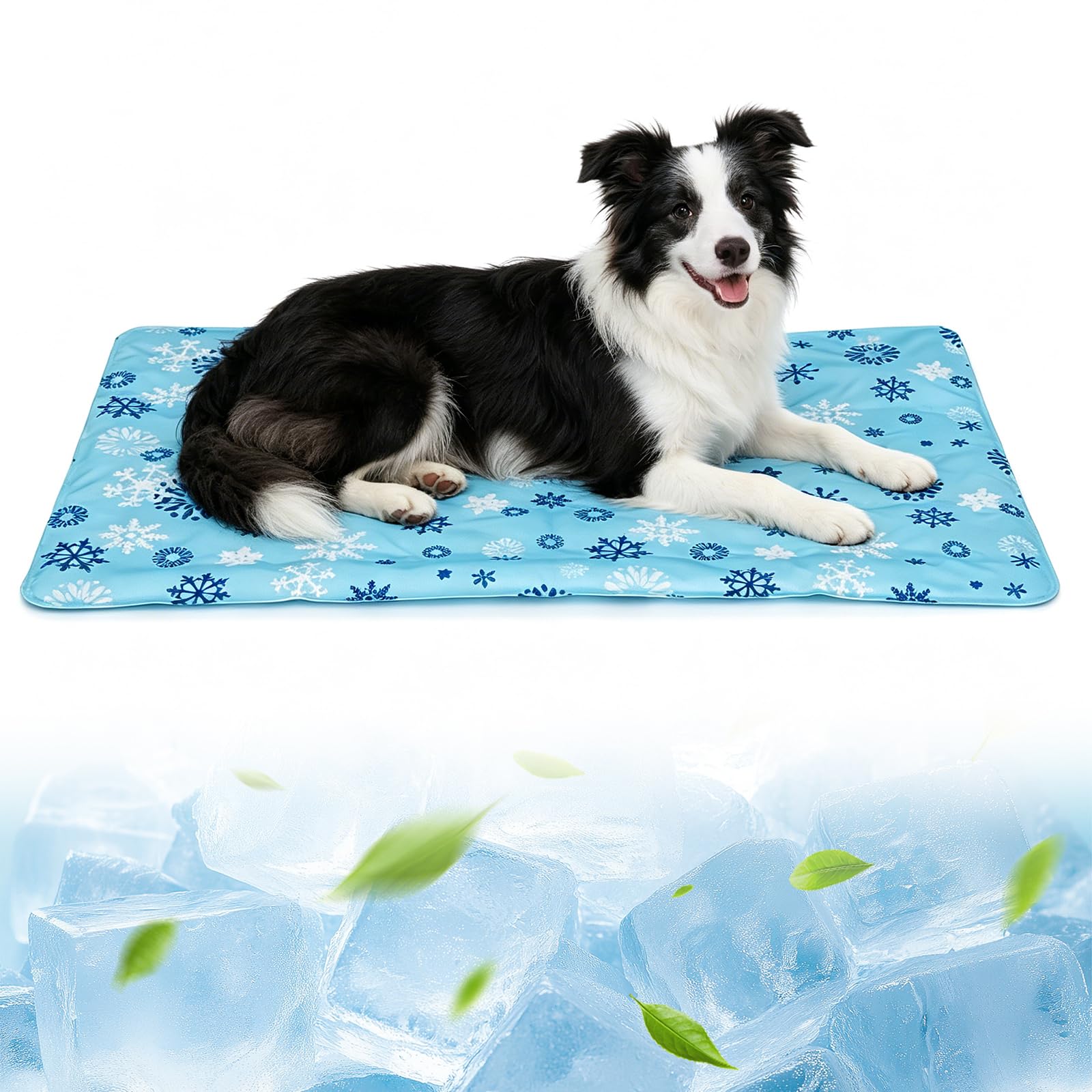 Alfombra de refrigeración para Perros medianos 60 x 90 cm, Gel de polímero Activado por Agua, Doble Sellado antifugas, Alfombra de Verano Resistente a Las Garras para Corgi, Beagle