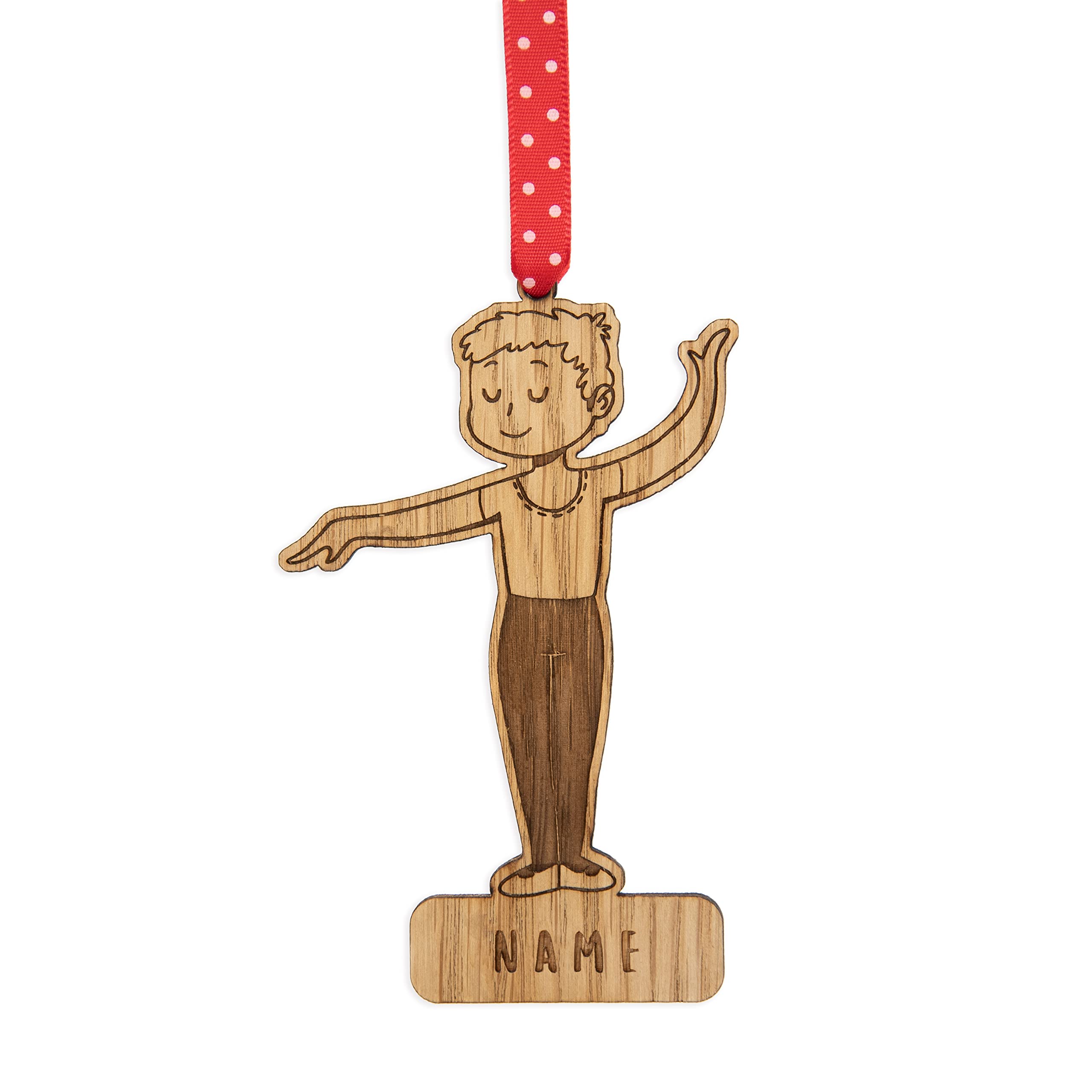 Personalised dancer christmas decoration for a child | tree wooden ornament | for her him boy girl gift | xmas secret santa | stocking filler dcor uk | wood gifts for children