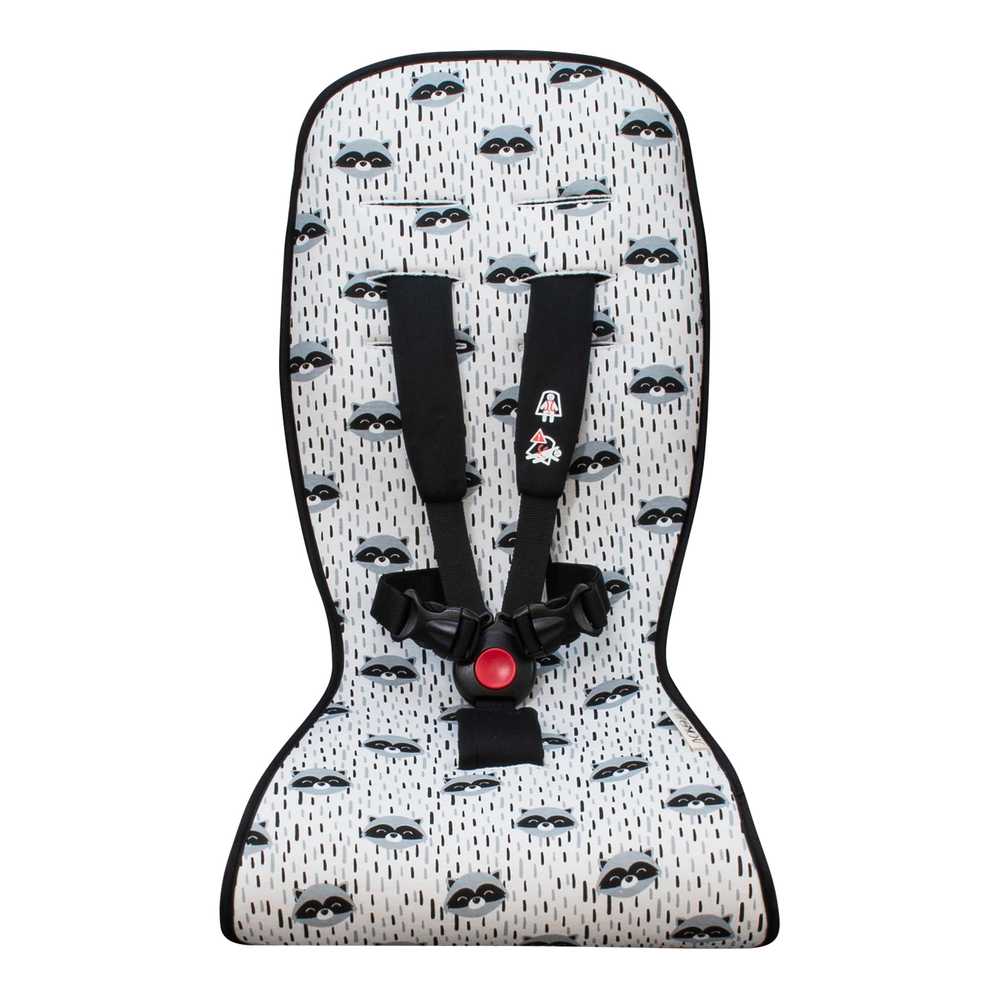 JYOKO KIDS Materassino imbottita per passeggino compatibile con YoYo Babyzen, 100% Cotone (Raccoon)
