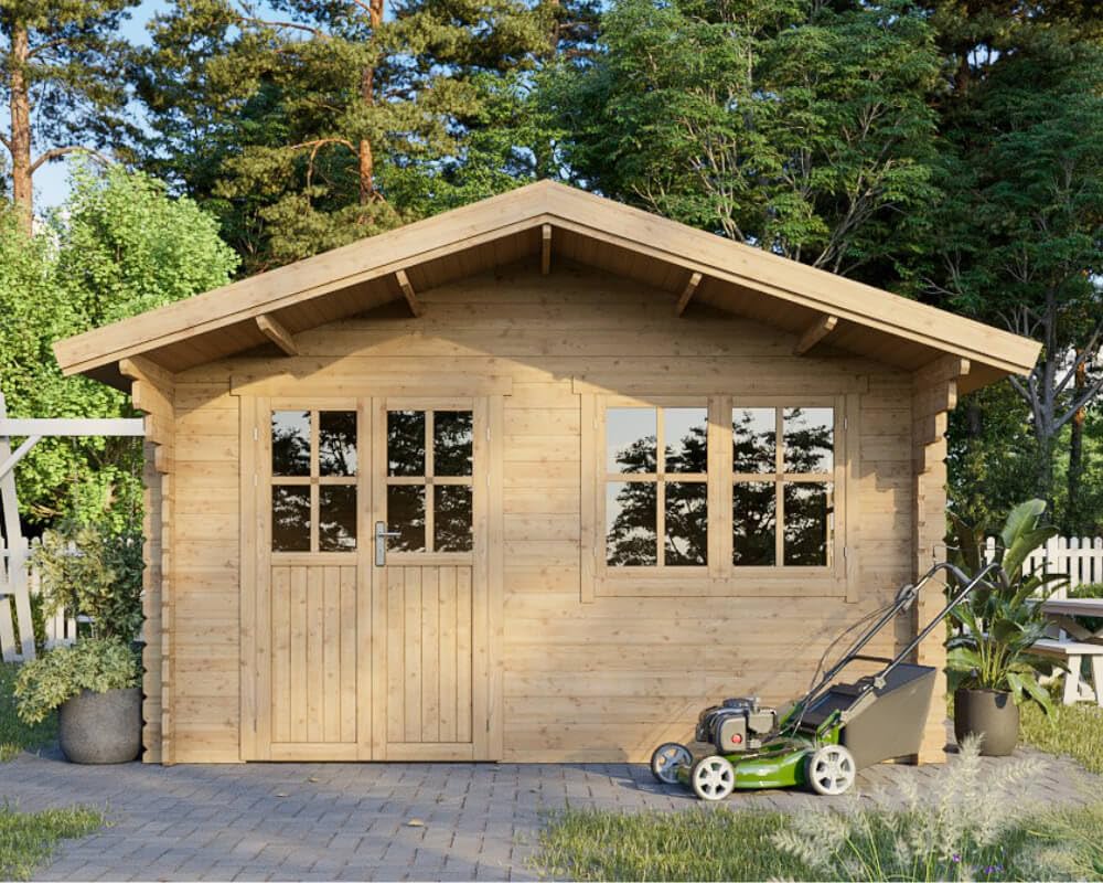 McGaRDEN Gartenhaus Holzhaus Gartenlaube Blockhaus 4x5m 35mm
