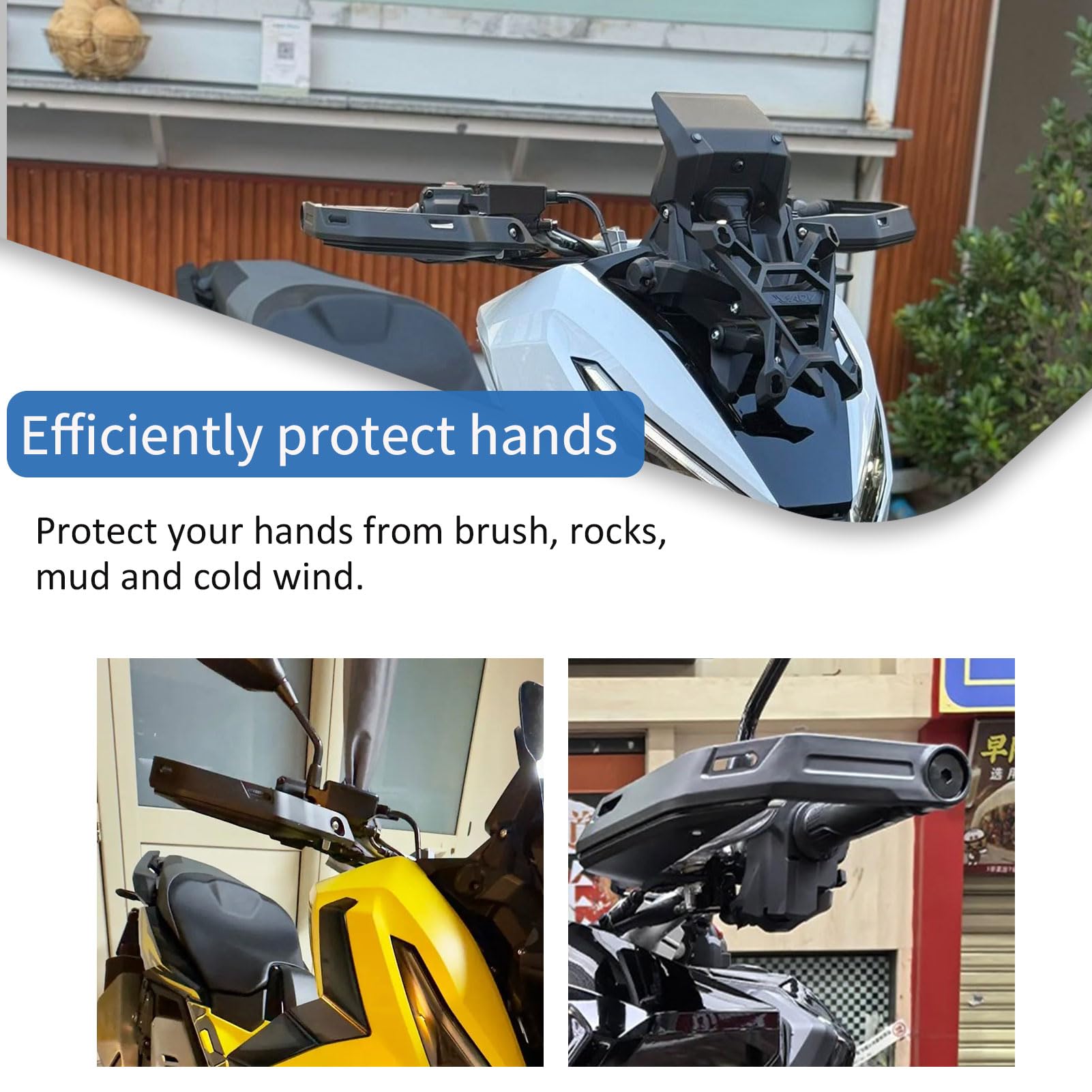 Moto Estensione Paramani Mano scudo Parabrezza Deflettori protezione mano moto per HO&N&DA X-ADV 750 XADV 750 Accessori 2025 2026 (Nero standard)