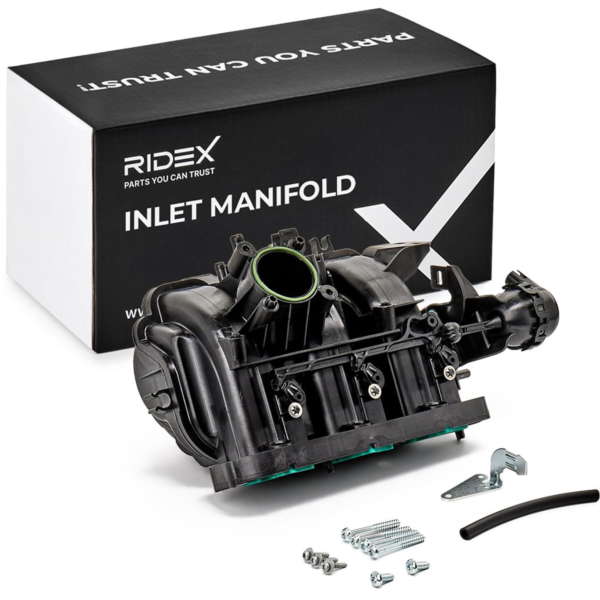 RIDEX 1640F0128 Raccordo Collettore aspirazione con guarnizioni senza regolatore/attuatore senza comando valvola farfalla con kit bulloni/viti Compatibilità con OPEL Corsa D Hatchback S07