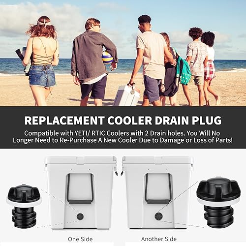 Miniatura 2 de Gnellkoor Piezas de repuesto compatibles con enfriadores Yeti y RTIC (tapones de drenaje pequeños y grandes)