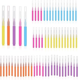 100 Pcs Interdental Brushes, Dental Floss Brushes Soft Braces Floss Brushes Toothpick Between Tooth Flossing Oral Dental Hygiene Brush Cleaning Tool