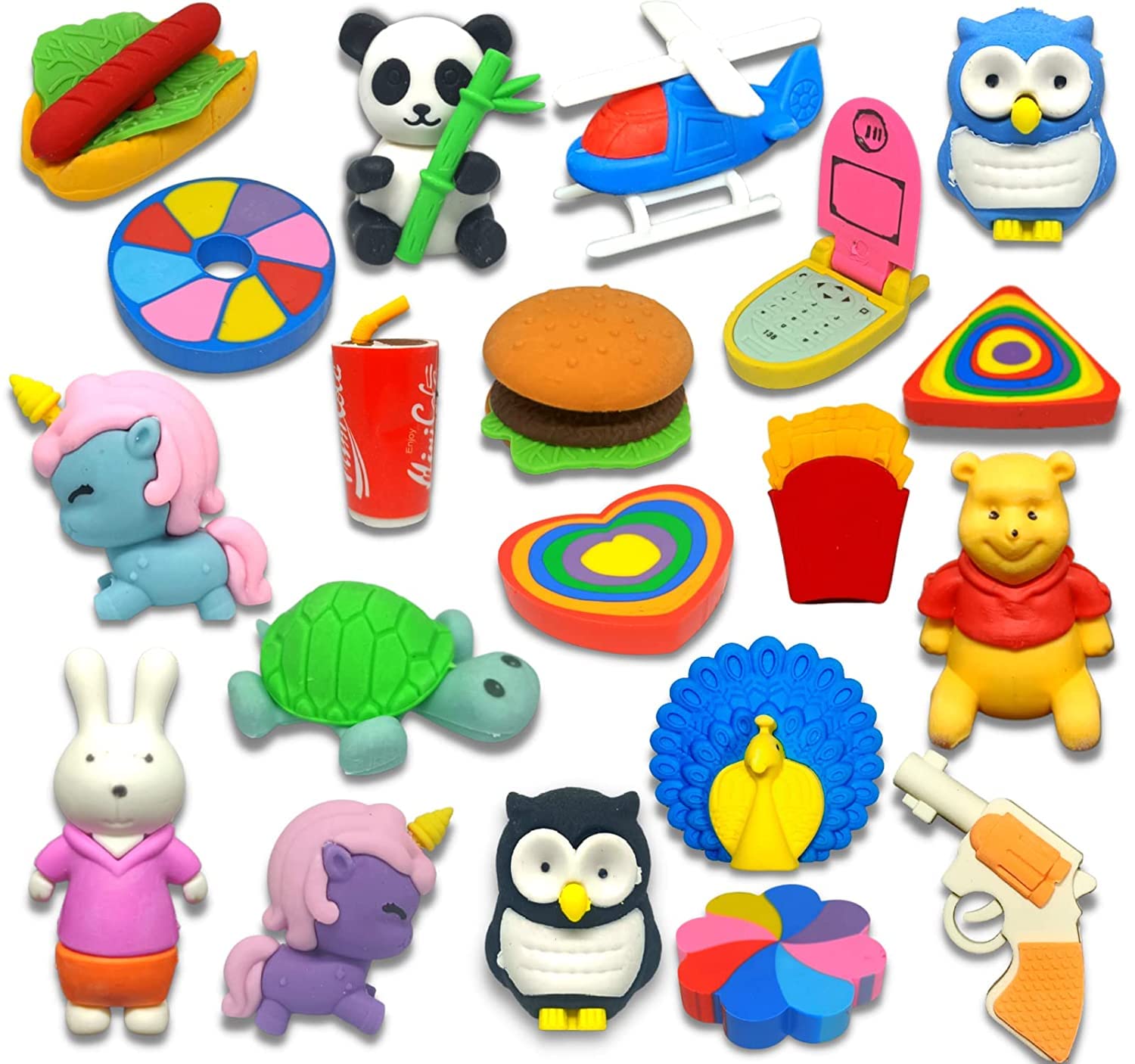 BigBro Erasers for Kids Fancy Cute Animal Cartoon Shape Pencil Eraser Rubber School Stationery for Girls Boys Birthday Return Gift for Children (Set of 20 Erasers Plus 4 Sharpeners & 2 Pencil Pouch) (B0C3LNL1SB) Amazon Price History, Amazon Price Tracker
