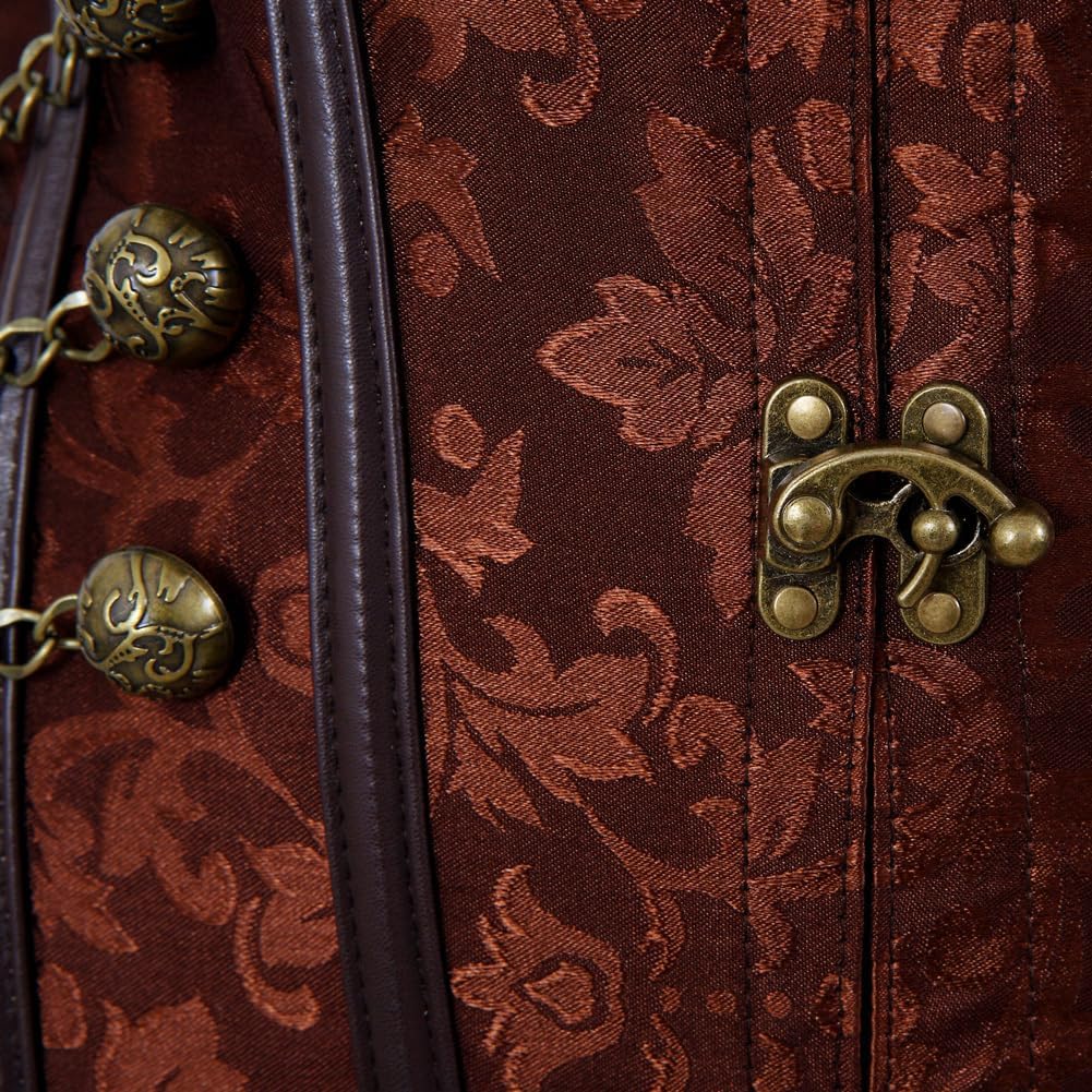 Steampunk Corset Pirate Bustiers Top Renaissance Halloween Plus Size Women - Image 3