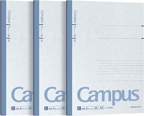 Kokuyo Co., Ltd Kokuyo Kampüs Defteri A4 B Ruffled Üç Kitap Paketi Roh -203BX3